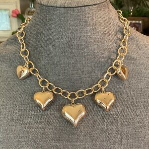 Gold Heart Charm Necklace